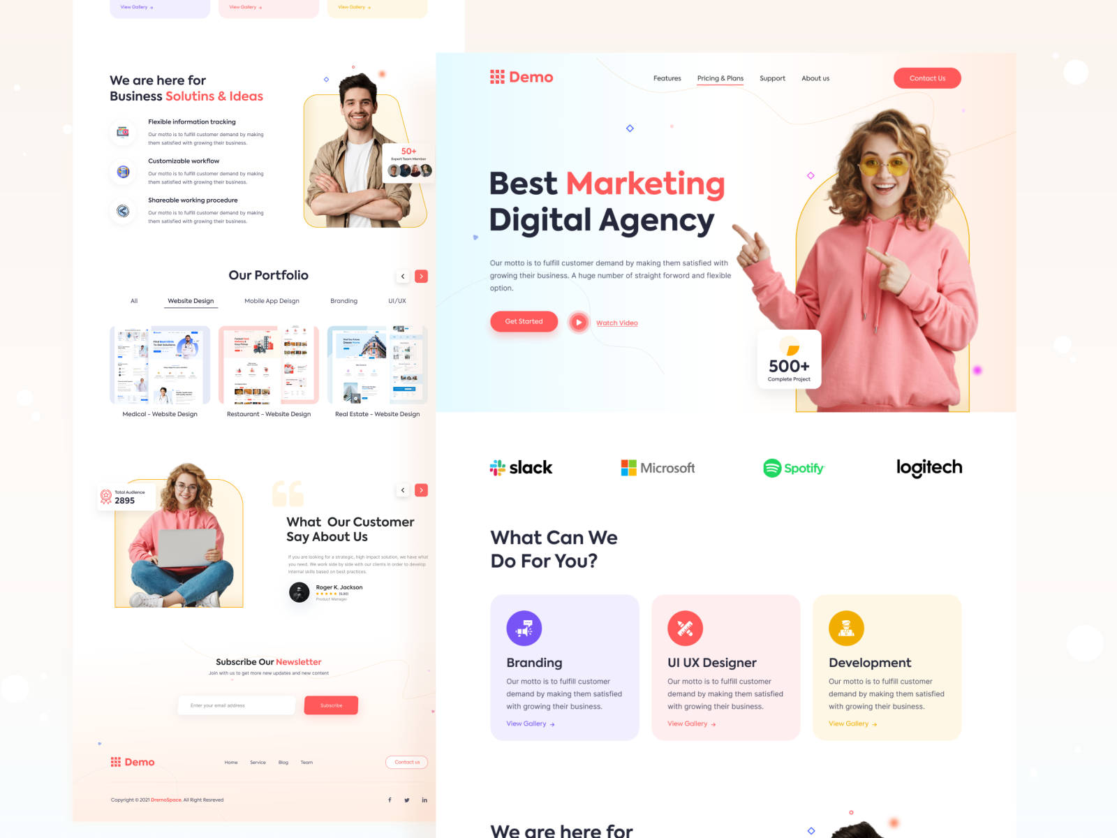 Digital Agency Landing Page by Shadhin Ahmed on Dribbble