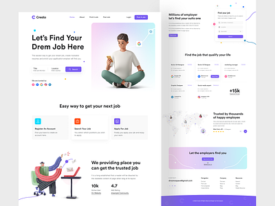 Creato - Job finding landing page