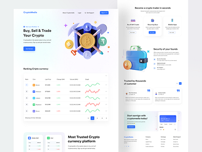 Cryptomedia - Cryptocurrency Landing Page