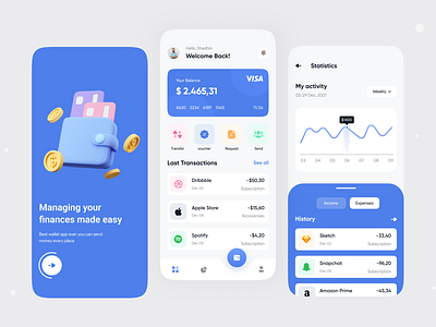 Finance Management - Mobile App by Shadhin Ahmed on Dribbble