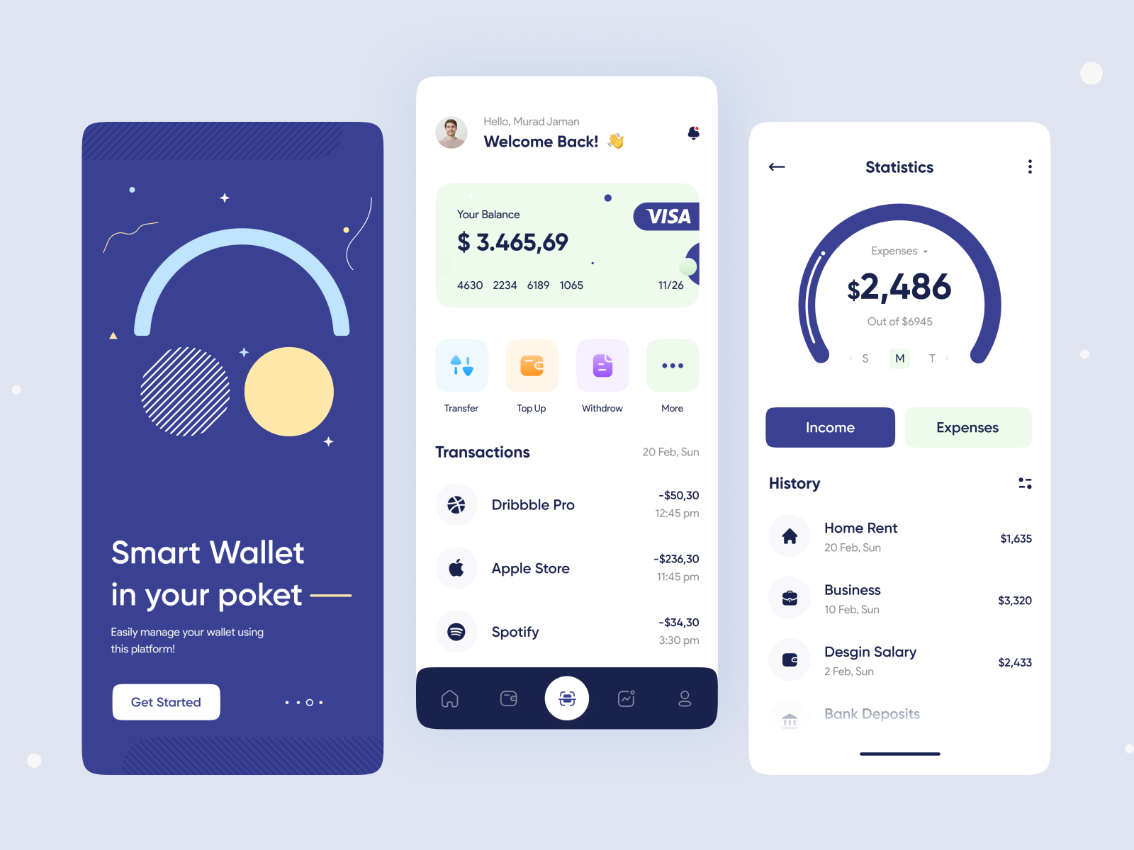 Finance Banking App Design by Shadhin Ahmed on Dribbble