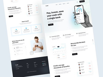 Fintifi | Fintech app Landing Page by Shadhin Ahmed on Dribbble