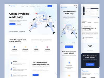 Invoice landing page