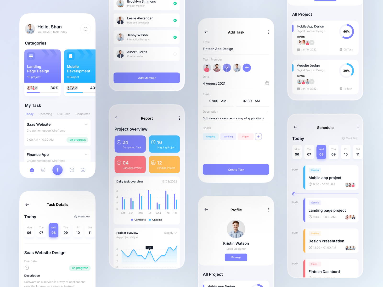 Task Management Mobile App by Shadhin Ahmed on Dribbble