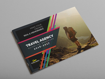 Travel Agency Guide Catalog / Brochure technology trifold brochure