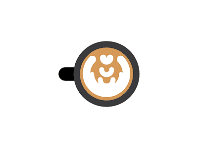 Latte handbook icon illustration logo material design simple