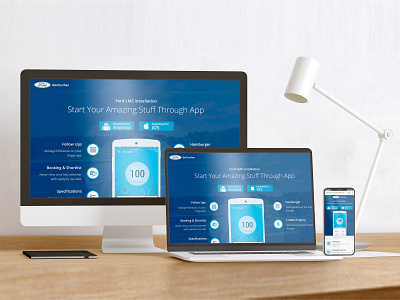 Ford LMS Installation design illustration ui ux web website