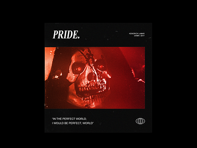 PRIDE ☠️ damn design hip hop kendrick lamar lyrics poster skull typography