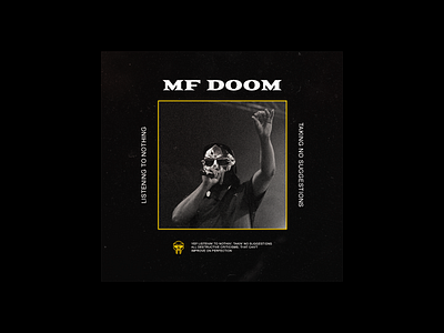DOOM 🎭 design doom hip hop mf doom poster typogaphy