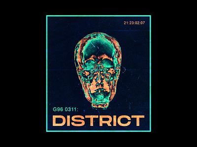 DISTRICT brockhampton cover art death design graphic grunge minimal poster skull type typography