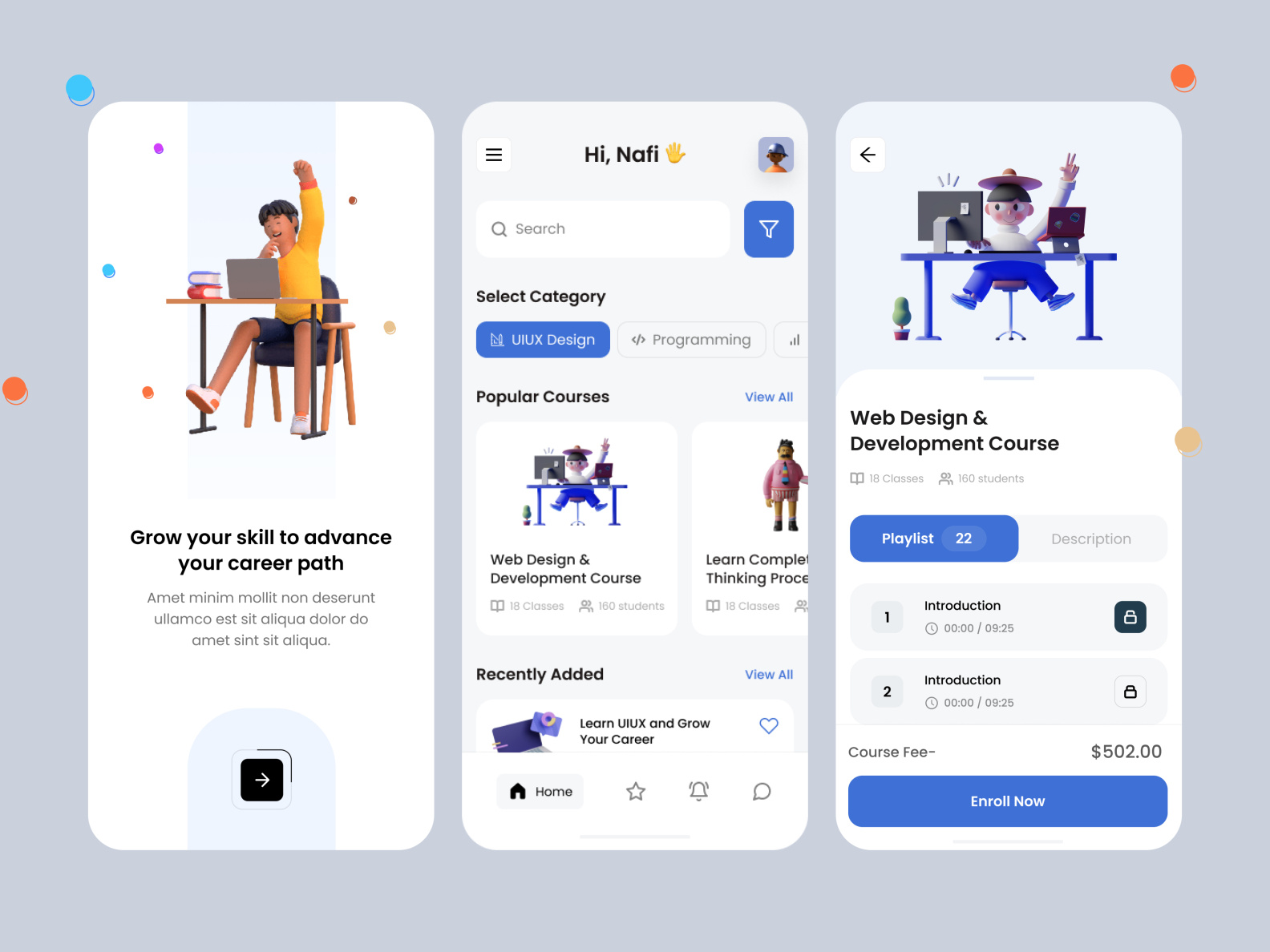 E-Learning App by Usarion | UI/UX Design Agency on Dribbble