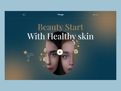 Visage - Skincare & Beauty Spa Landing Page Banner Design