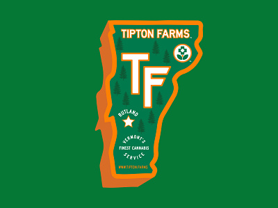 Tipton Farms Vermont Illustration branding design illustration lettering logo vector