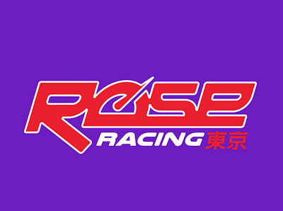 Rose Racing Intl. branding design illustration lettering logo typography vector