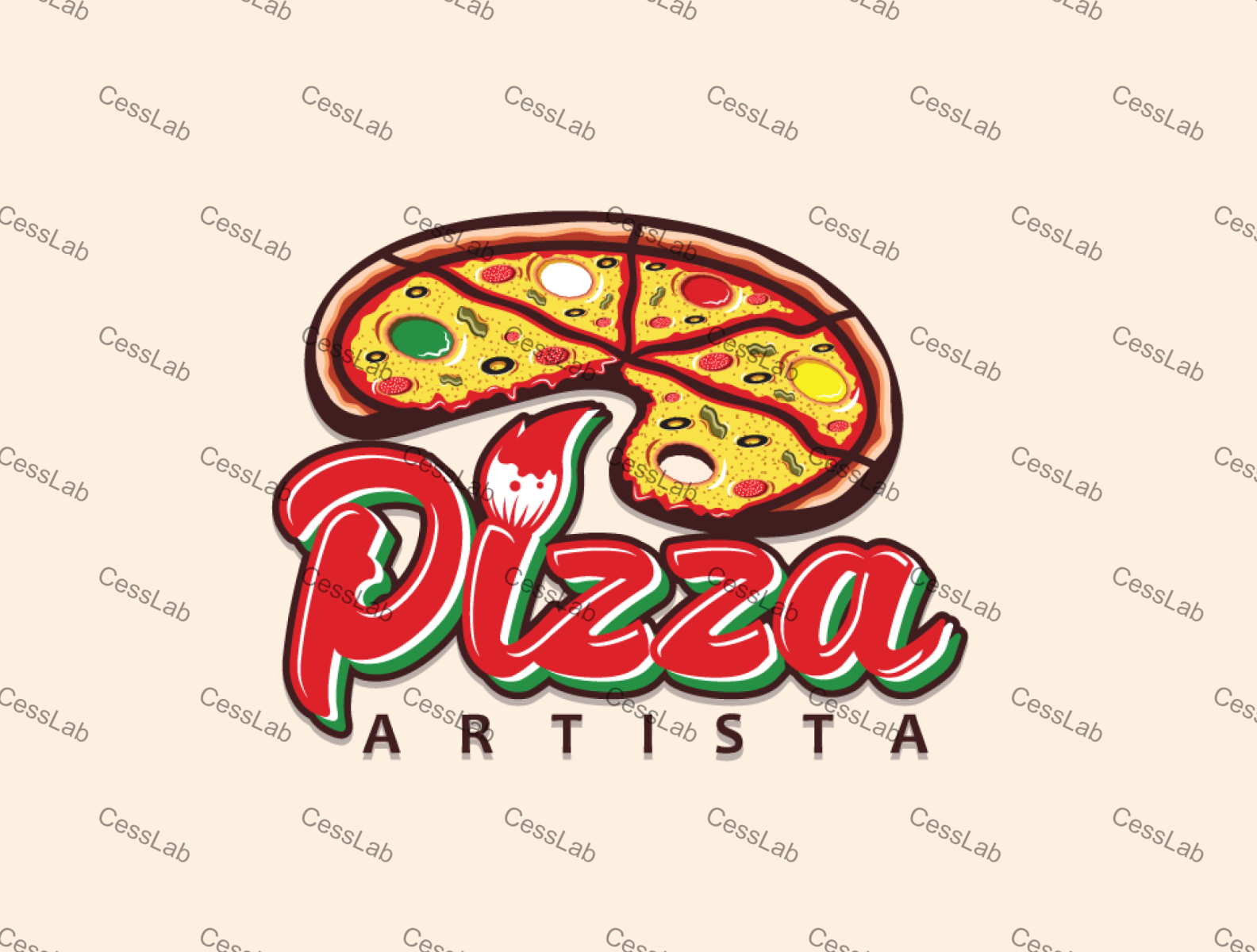 Pizza Artista Logo by Cess on Dribbble