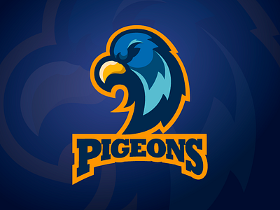 Pigeons bird logo mascot pigeon sport