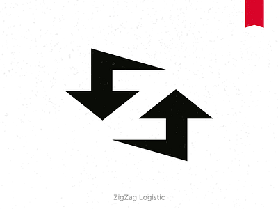 ZigZag arrow logistic logo negative smart space