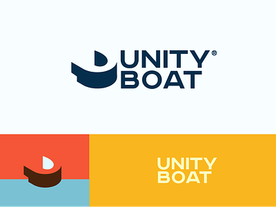 Unity Boat argo ark boat branding company logo negativespace sea ship smart u unity