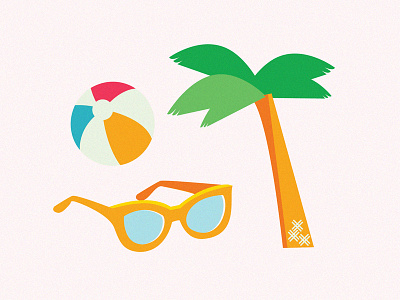 Summer stuff drawing illustration poster print