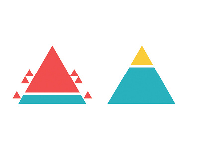 Mountain Graph color data visualization geometry infographics triangle vector