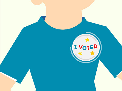 I voted! election illustration patriotic star usa