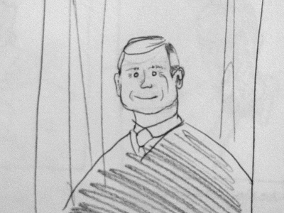 Chief Justice John Roberts drawing illustration sketch