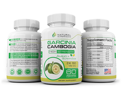 Garcinia Cambogia Label design bottle bottle label cambogia design garcinia label label design medicine packaging pill product label supplement label tablet