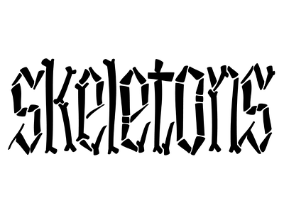 Skeleton type design branding typography