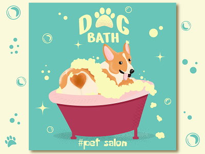 Character illustration for grooming salon branding graphic design grooming illustration instagram design pets pets salon vector