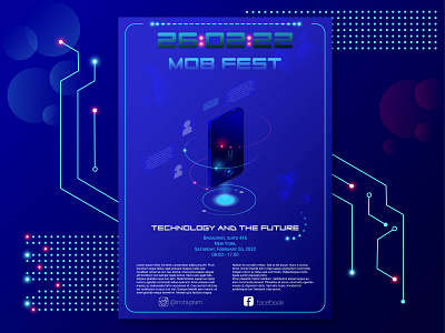 Flyer of the festival of new technologies