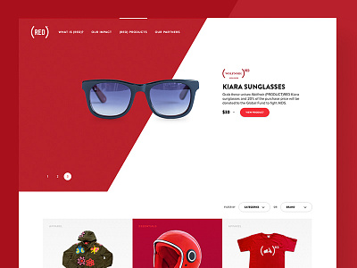 (RED) website redesign is live now! diagonal grid live page product red redesign slant website
