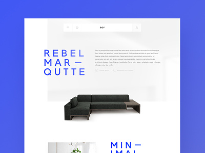 Modern Furniture Concept Website clean design furniture minimal modern typography ui white