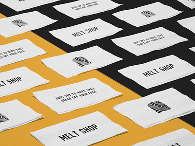 Melt Shop Napkins brand identity branding cheese geometric packaging