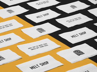 Melt Shop Napkins brand identity branding cheese geometric packaging
