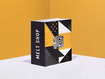 Melt Shop Large Bag brand identity branding cheese geometric packaging