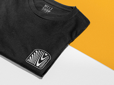 Melt Shop Tshirt brand identity branding cheese geometric packaging