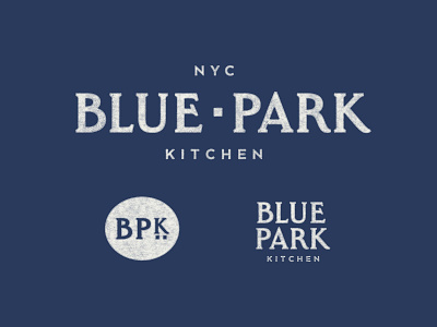 Blue Park Kitchen Logo System brand identity branding fast casual graphic design illustration logo logotype monogram nyc