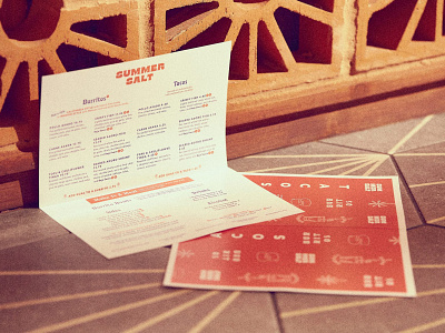 Summer Salt Handheld Menus brand identity branding burritos fast casual menu design nyc restaurant branding tacos