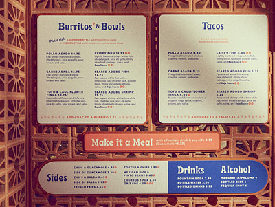 Summer Salt Menu Boards brand identity branding burritos fast casual logo menu menu design nyc restaurant branding tacos