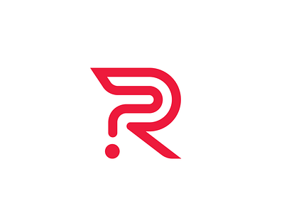 Randumb branding logo questionmark r red white