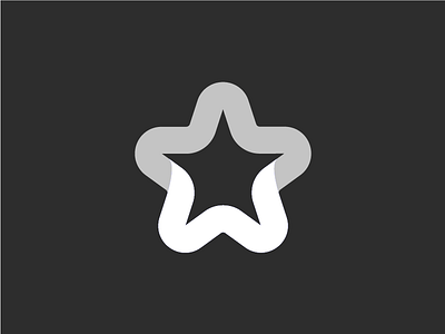 Star design with fold design line logo mark busch star