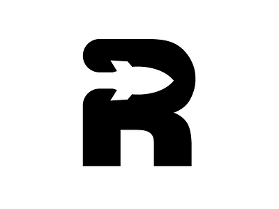 R - rocket design logo mark mark busch nielsen r rocket rocketship