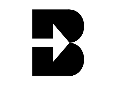 B arrow arrow b logo logo design mark busch nielsen