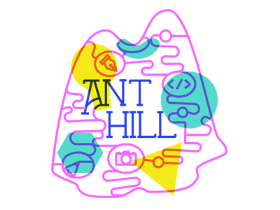 Anthill branding debut illustration monoline