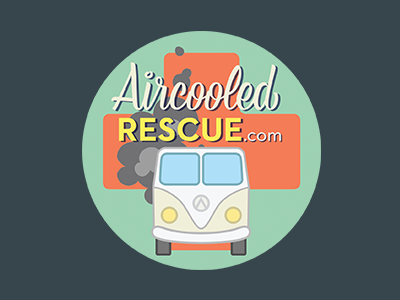 Aircooled Rescue hand lettering illustration logo typography