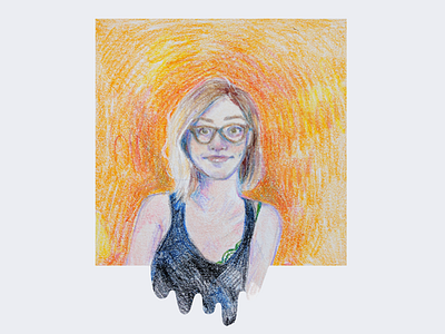 Self portrait 2016 character colored pencil drawing illustration person self portrait