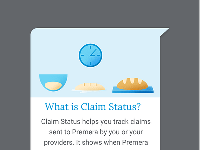 What is claim status? claim dialog dialogue illustration informative modal process