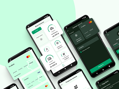 PiggyBank app bank banking app card cards mobile money piggybank ui ux uxui
