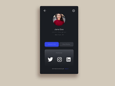 Profile design profile ui
