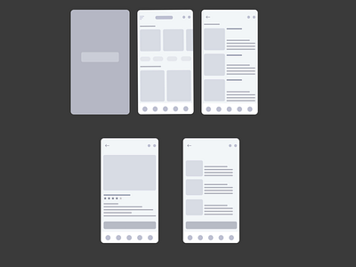 E-commerce low fidelity wireframe